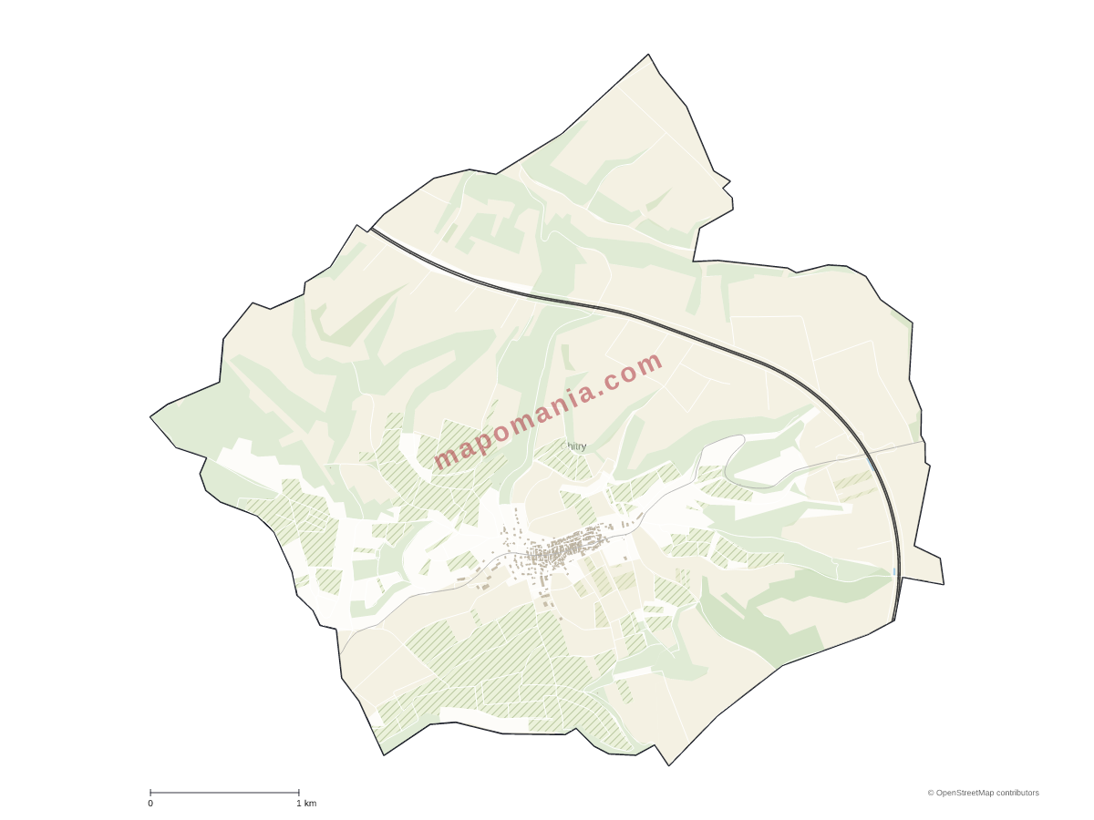Carte de Chitry à personnaliser