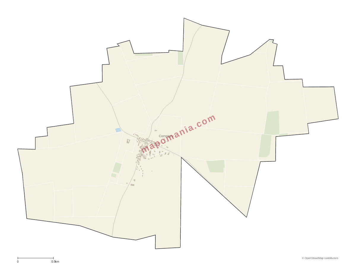 Carte de Compigny à personnaliser