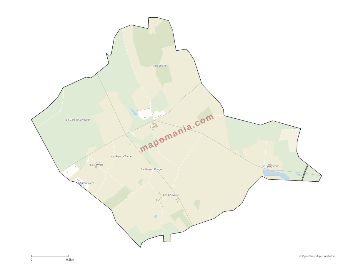 Carte de Courtoin à personnaliser