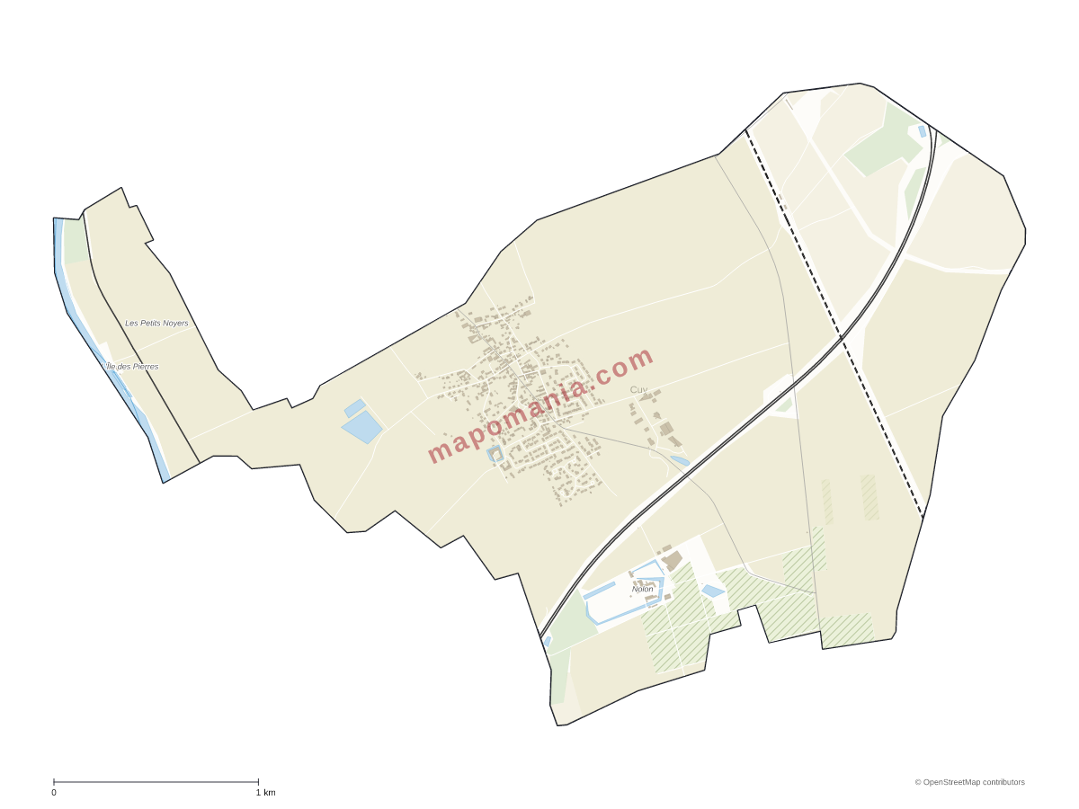 Carte de Cuy à personnaliser