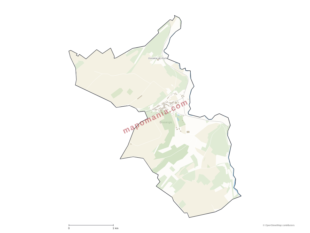 Carte de Dissangis à personnaliser