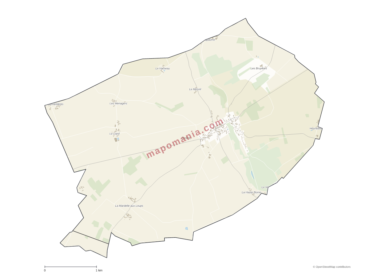 Carte de Dollot à personnaliser