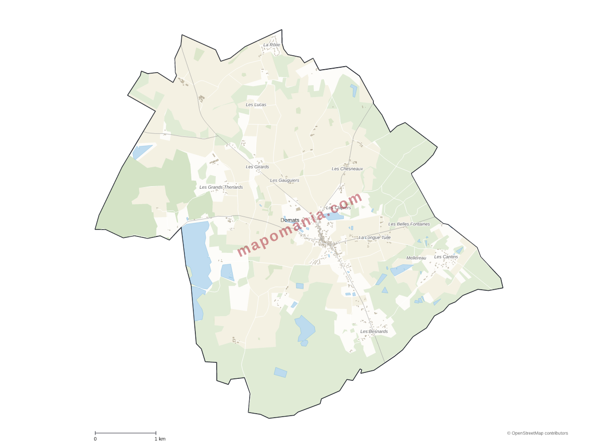 Carte de Domats à personnaliser