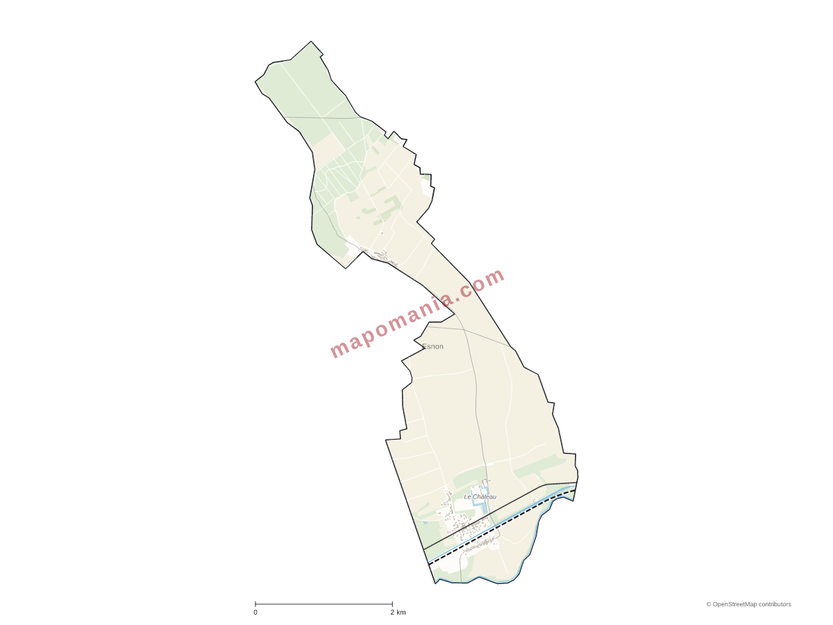 Carte de Esnon à personnaliser