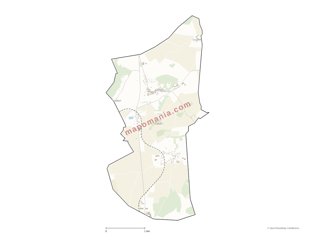 Carte de Étaule à personnaliser