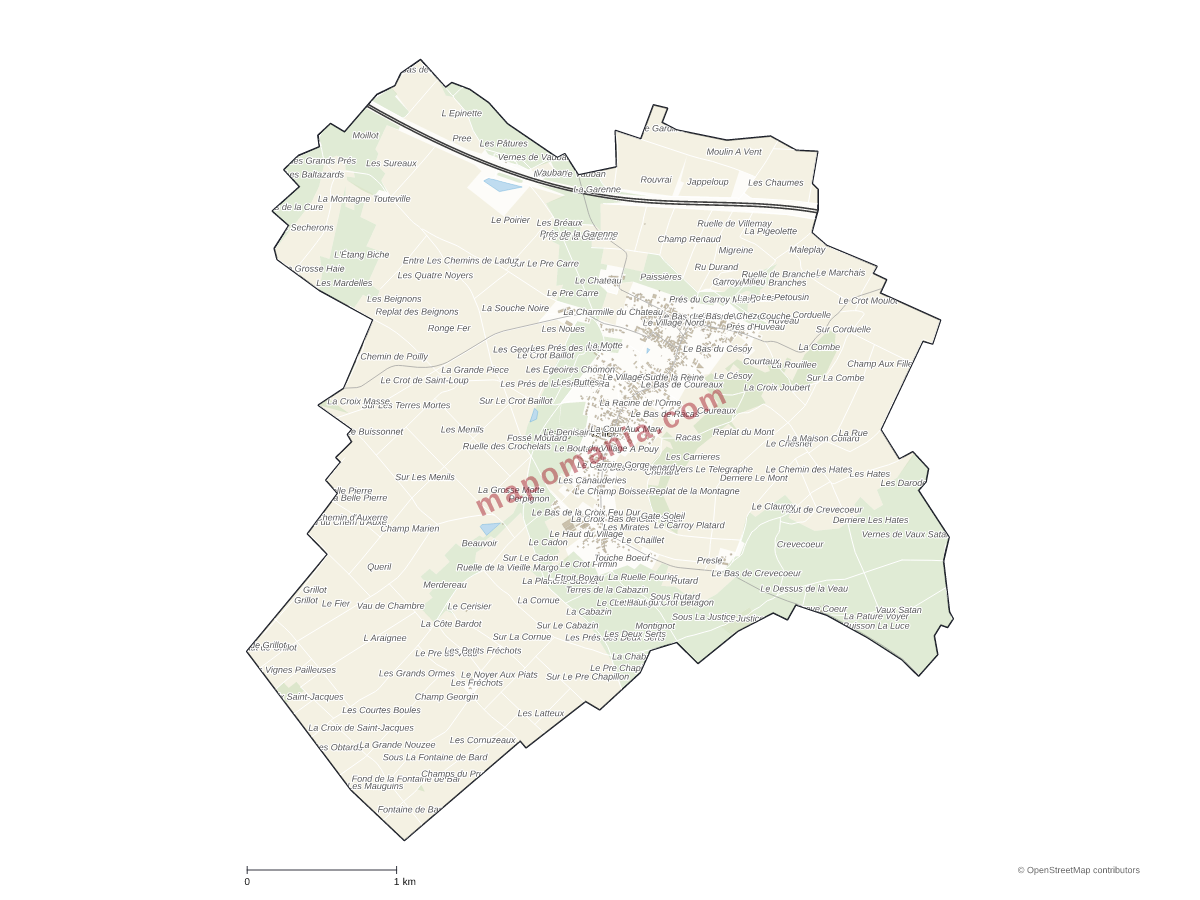 Carte de Fleury-la-Vallée à personnaliser