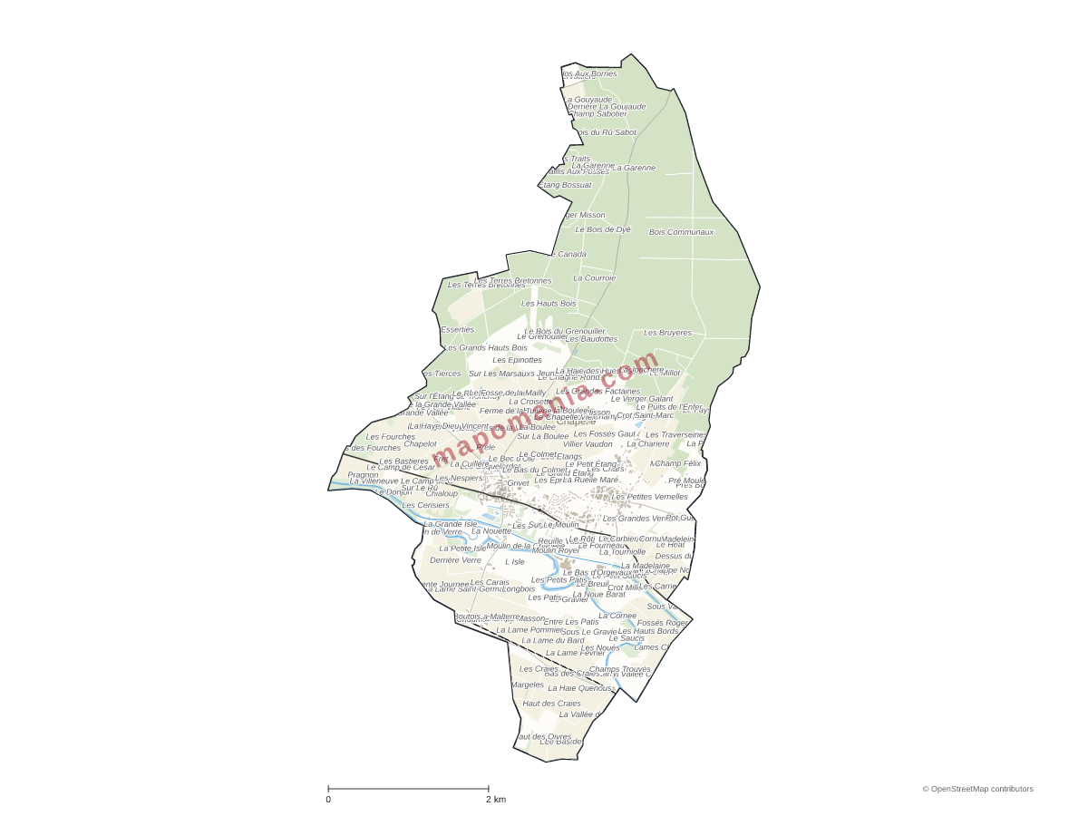 Carte de Flogny-la-Chapelle à personnaliser