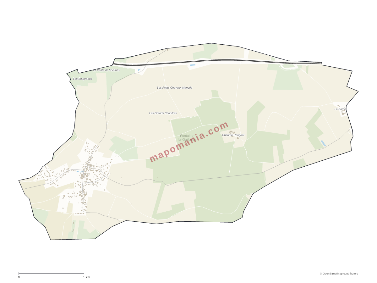 Carte de Fontaine-la-Gaillarde à personnaliser