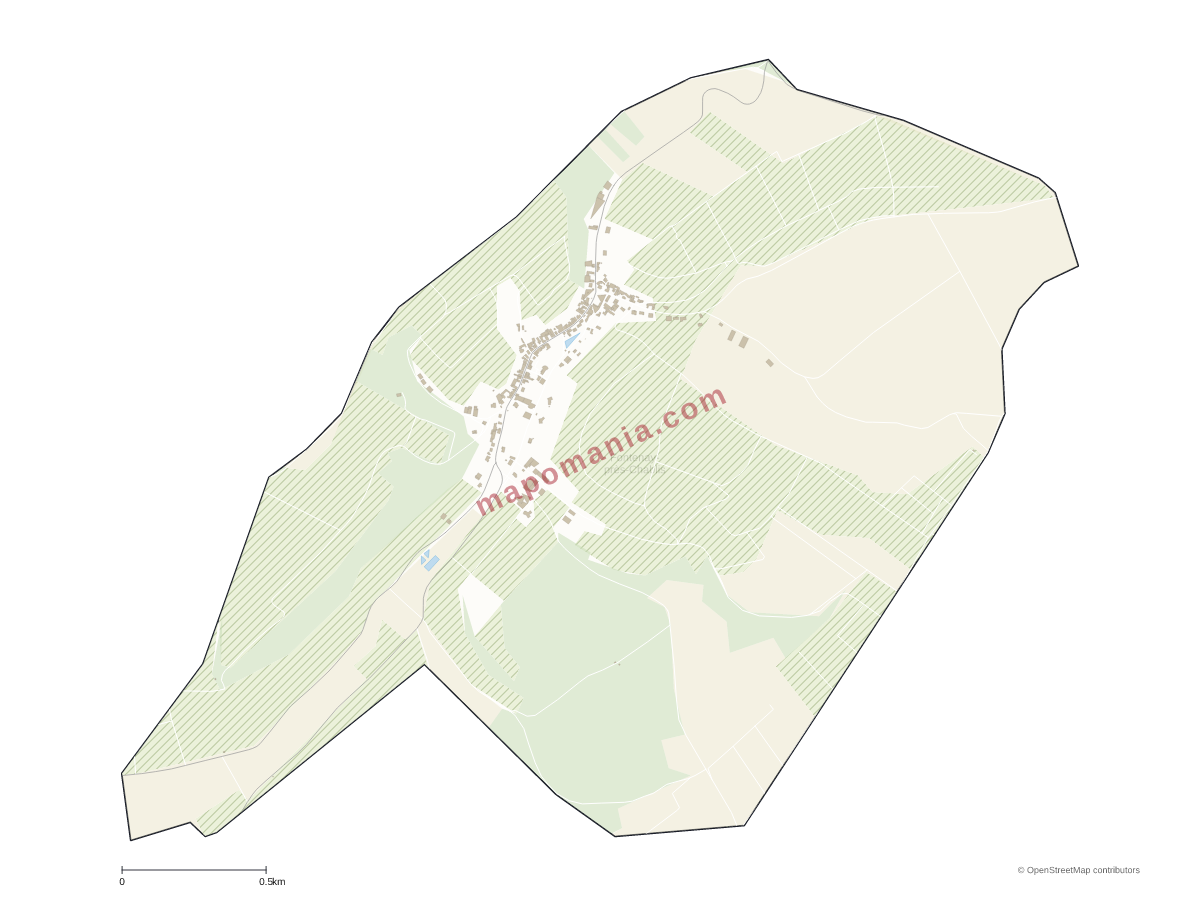 Carte de Fontenay-près-Chablis à personnaliser