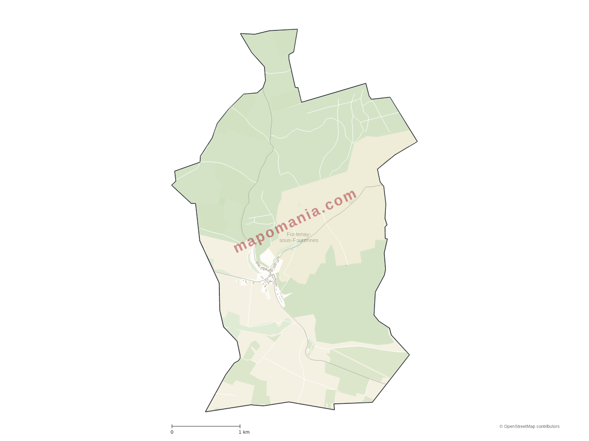 Carte de Fontenay-sous-Fouronnes à personnaliser