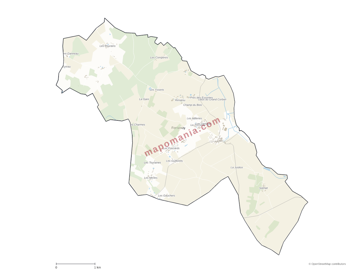 Carte de Fontenoy à personnaliser