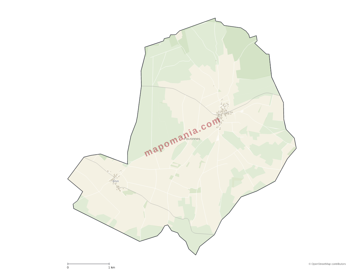 Carte de Fouronnes à personnaliser