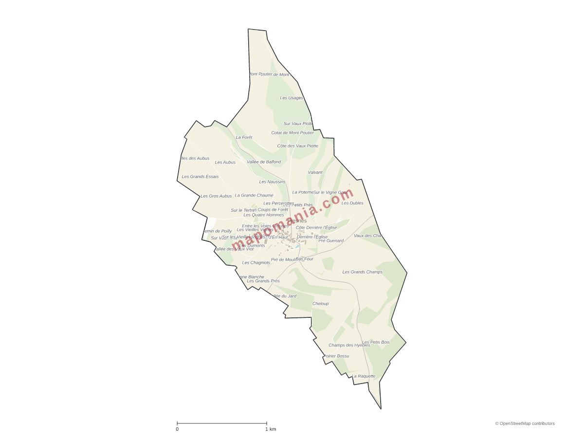 Carte de Fresnes à personnaliser