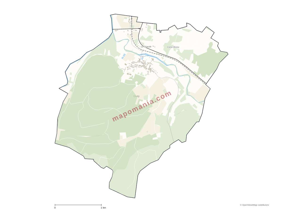Carte de Givry à personnaliser