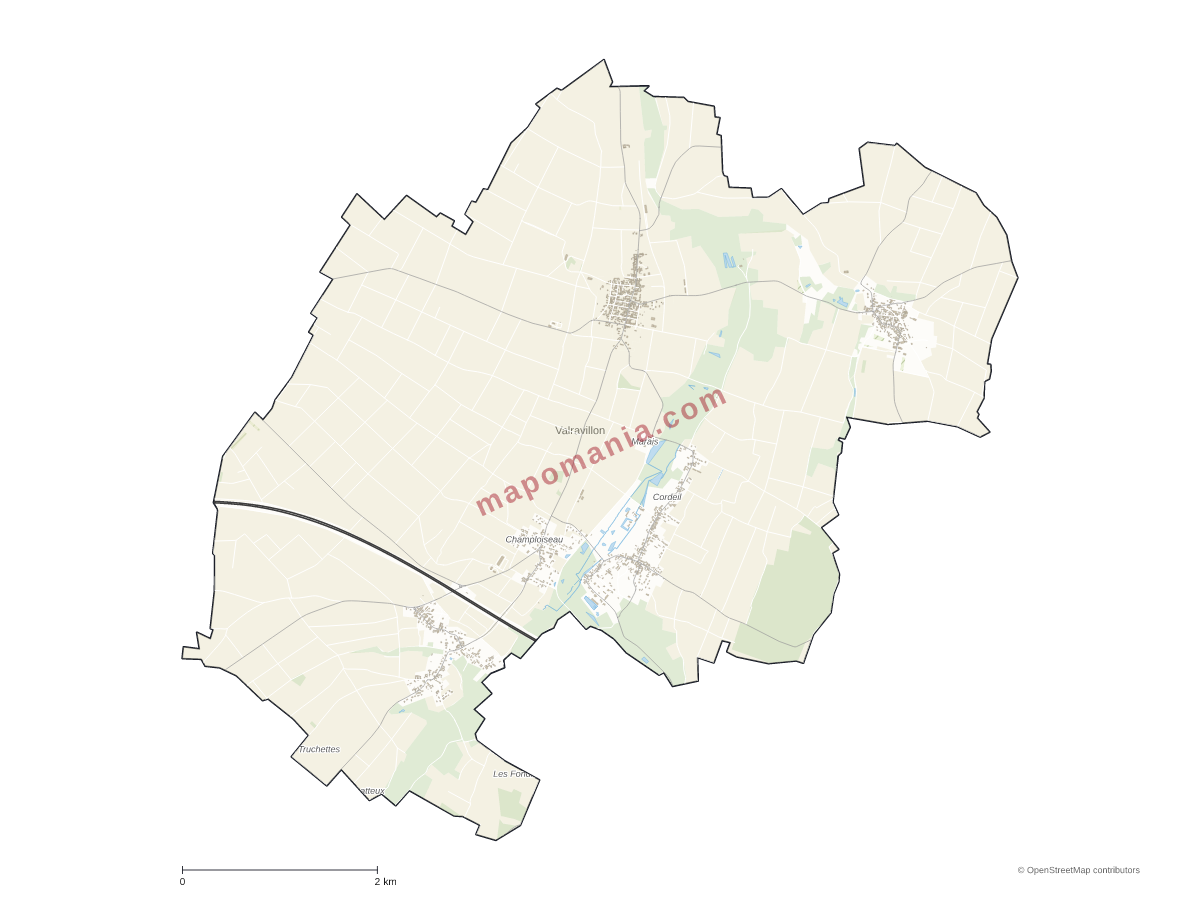 Carte de Valravillon à personnaliser