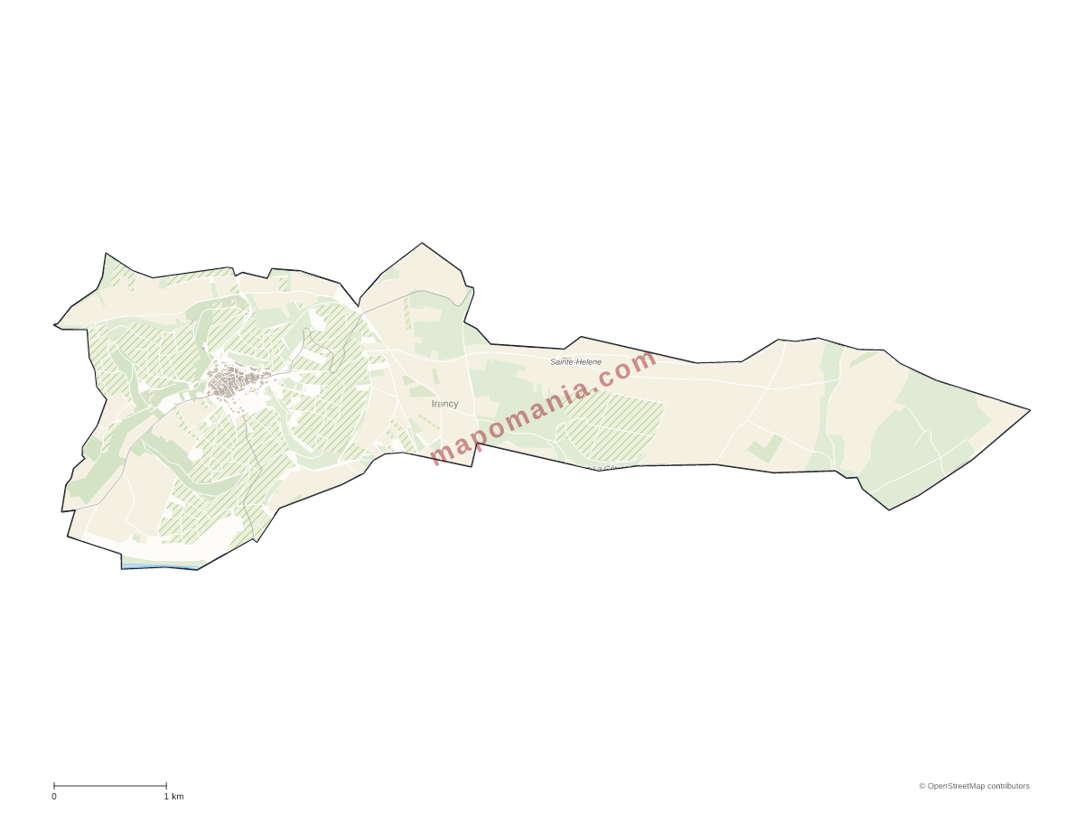 Carte de Irancy à personnaliser