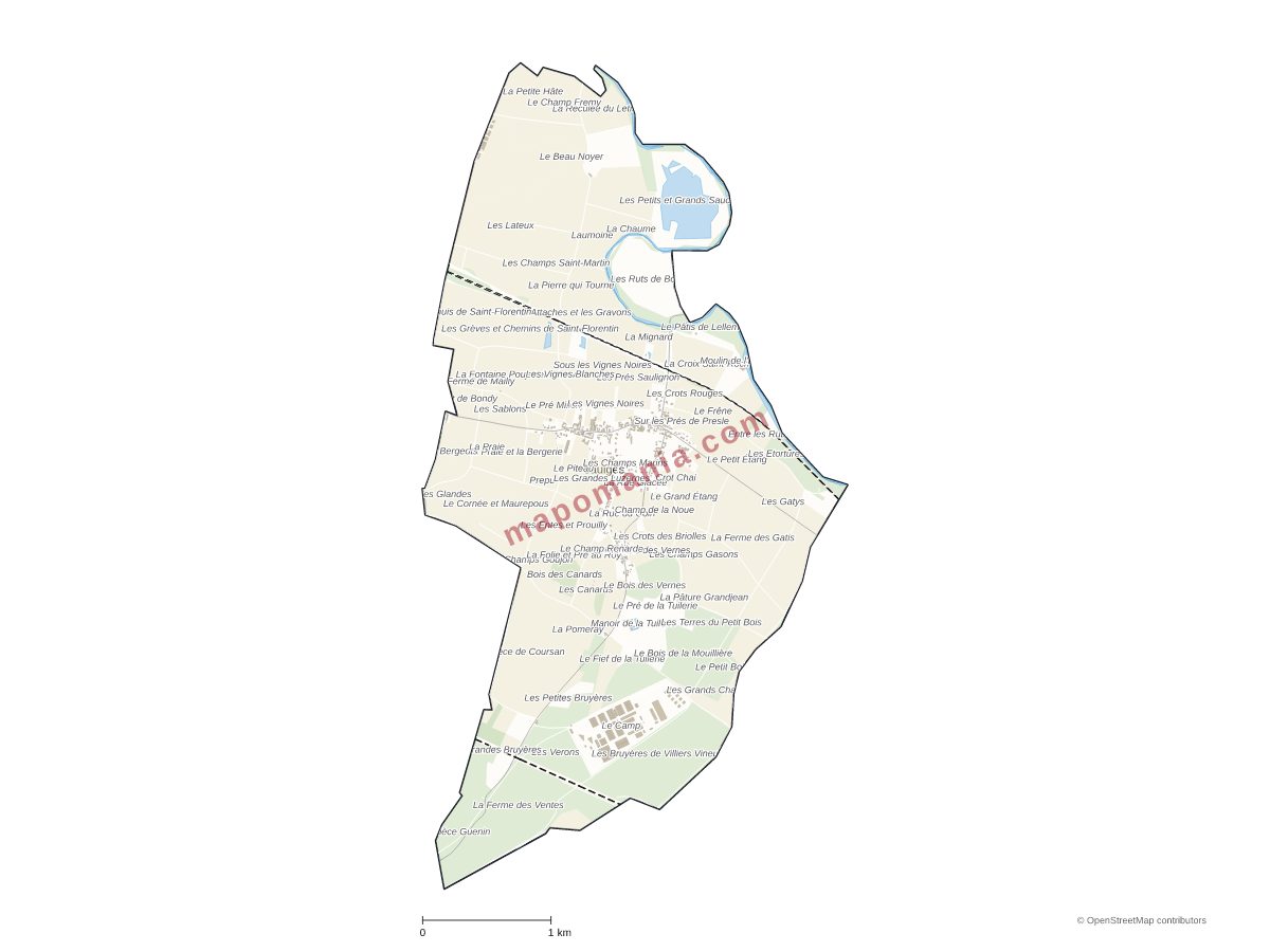 Carte de Jaulges à personnaliser