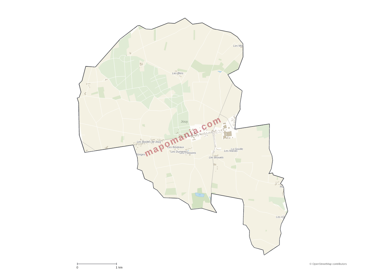 Carte de Jouy à personnaliser