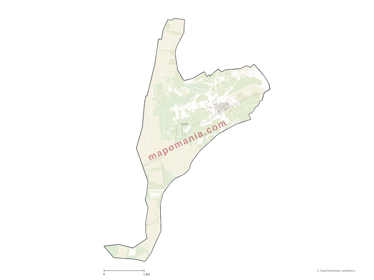 Carte de Jussy à personnaliser