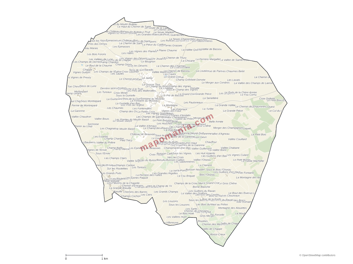 Carte de Lainsecq à personnaliser