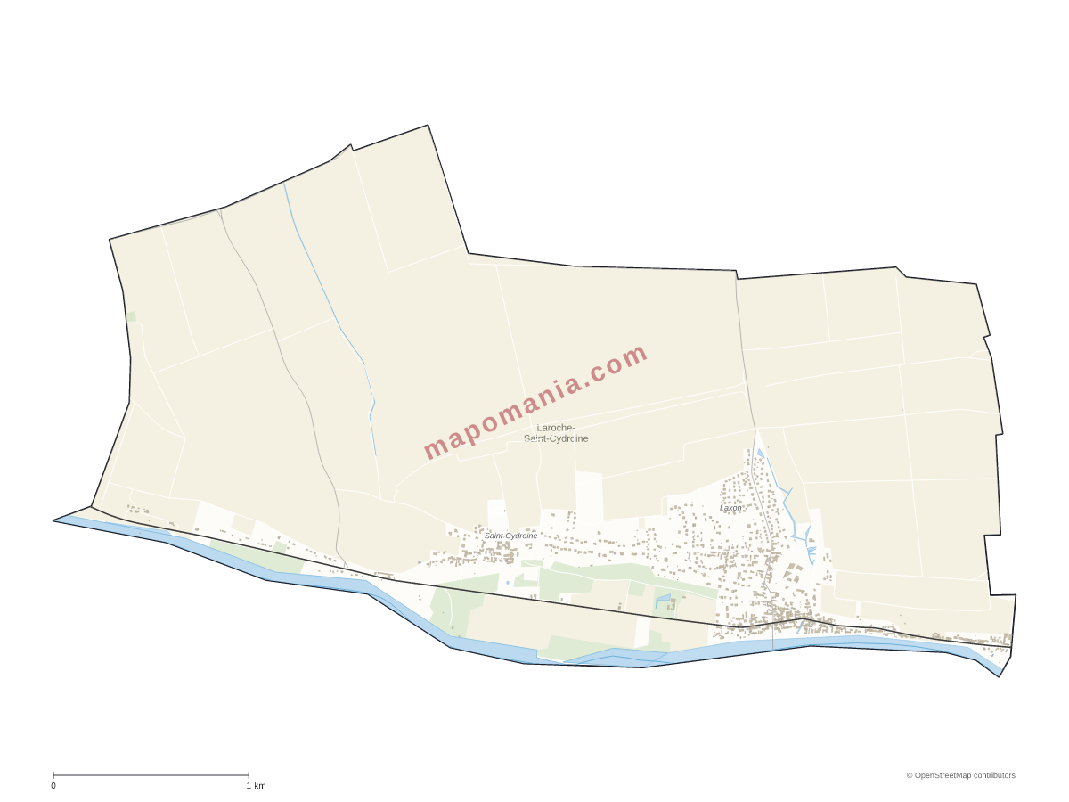 Carte de Laroche-Saint-Cydroine à personnaliser