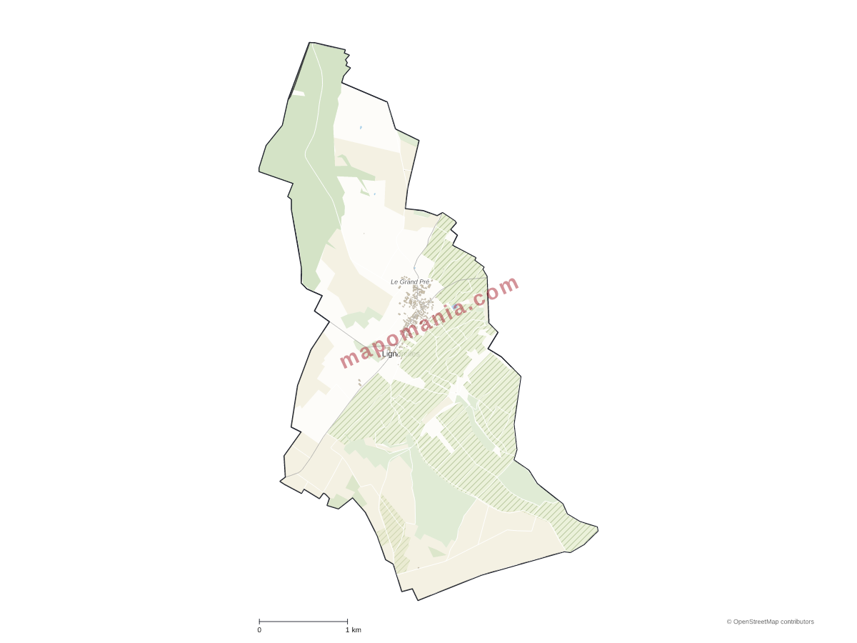 Carte de Lignorelles à personnaliser