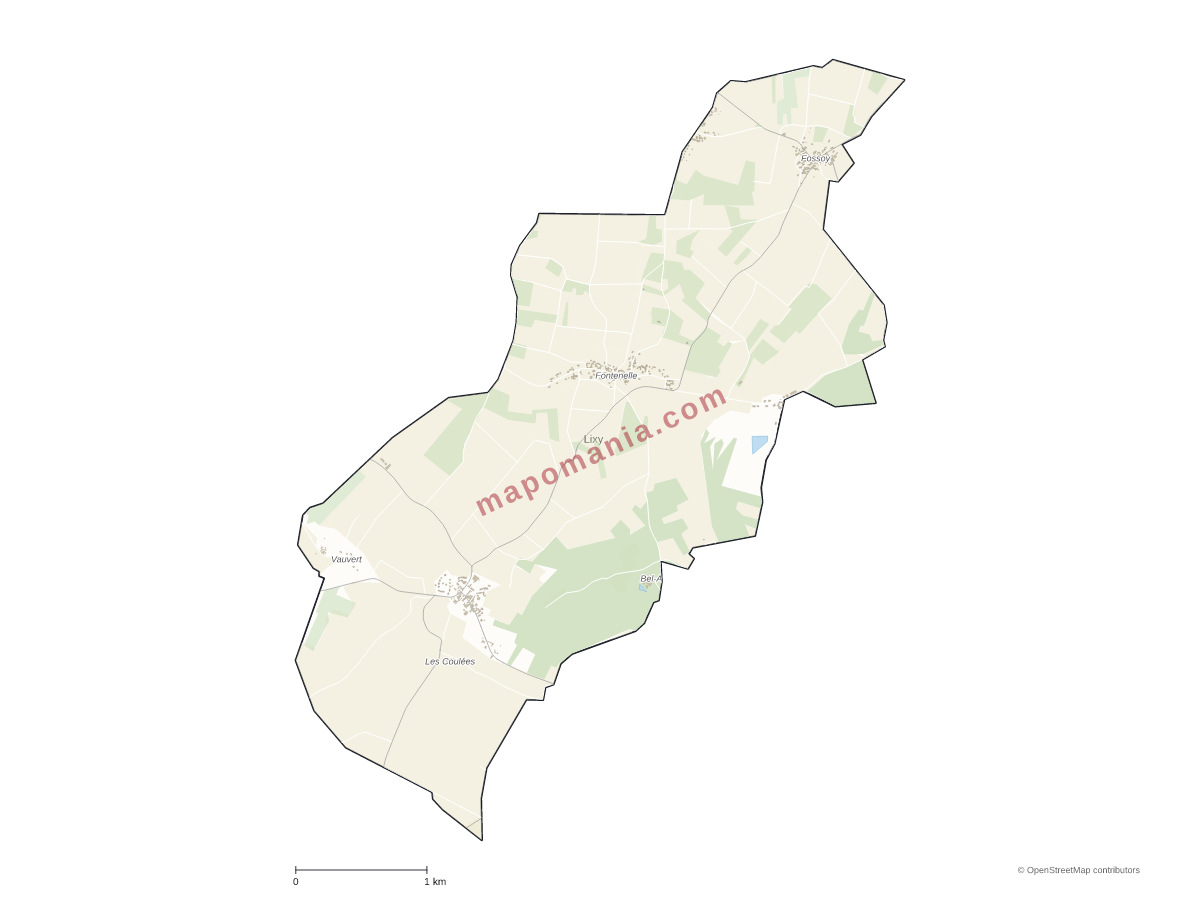 Carte de Lixy à personnaliser