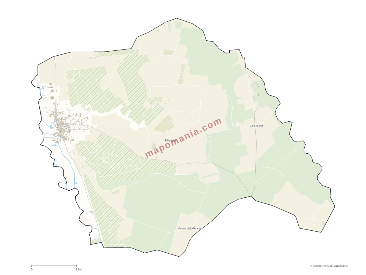 Carte de Maligny à personnaliser