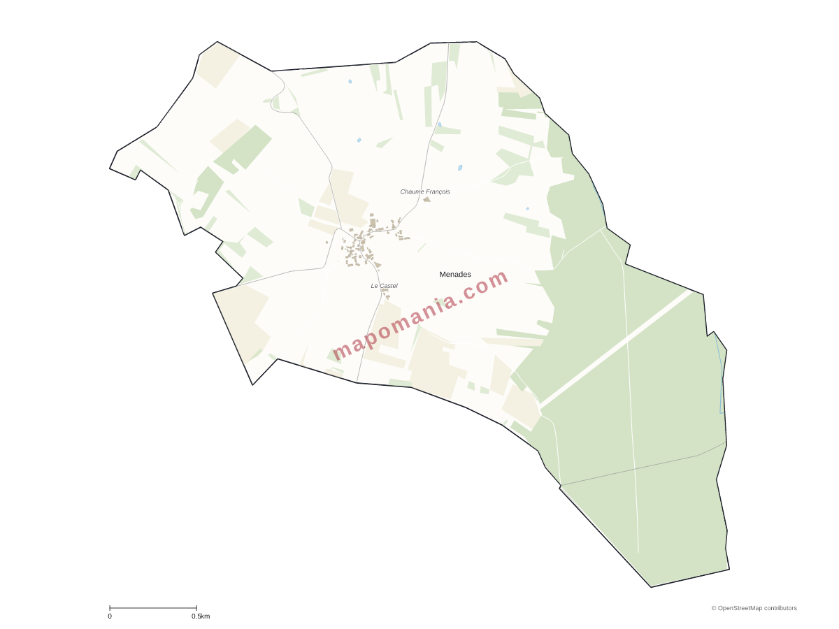 Carte de Menades à personnaliser