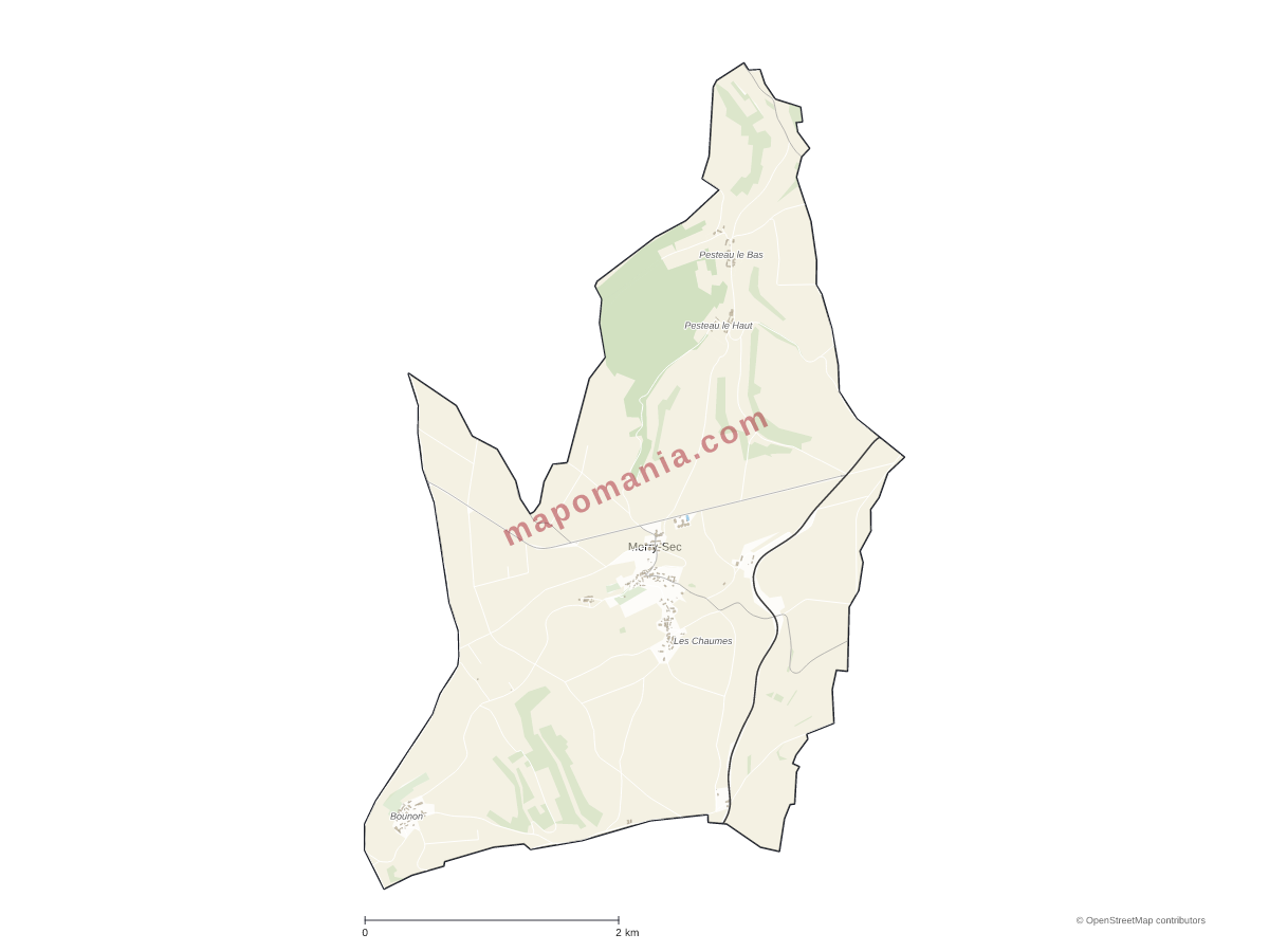 Carte de Merry-Sec à personnaliser