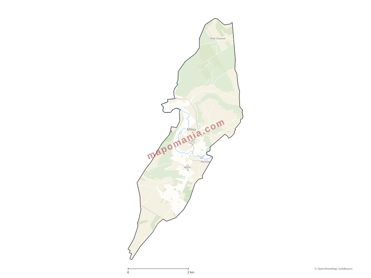 Carte de Môlay à personnaliser