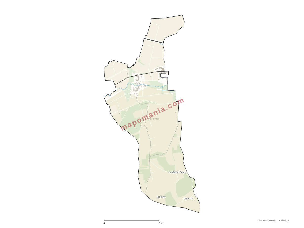 Carte de Molinons à personnaliser