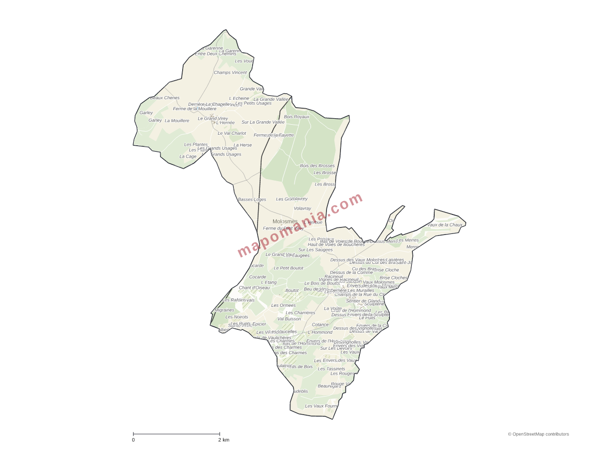 Carte de Molosmes à personnaliser