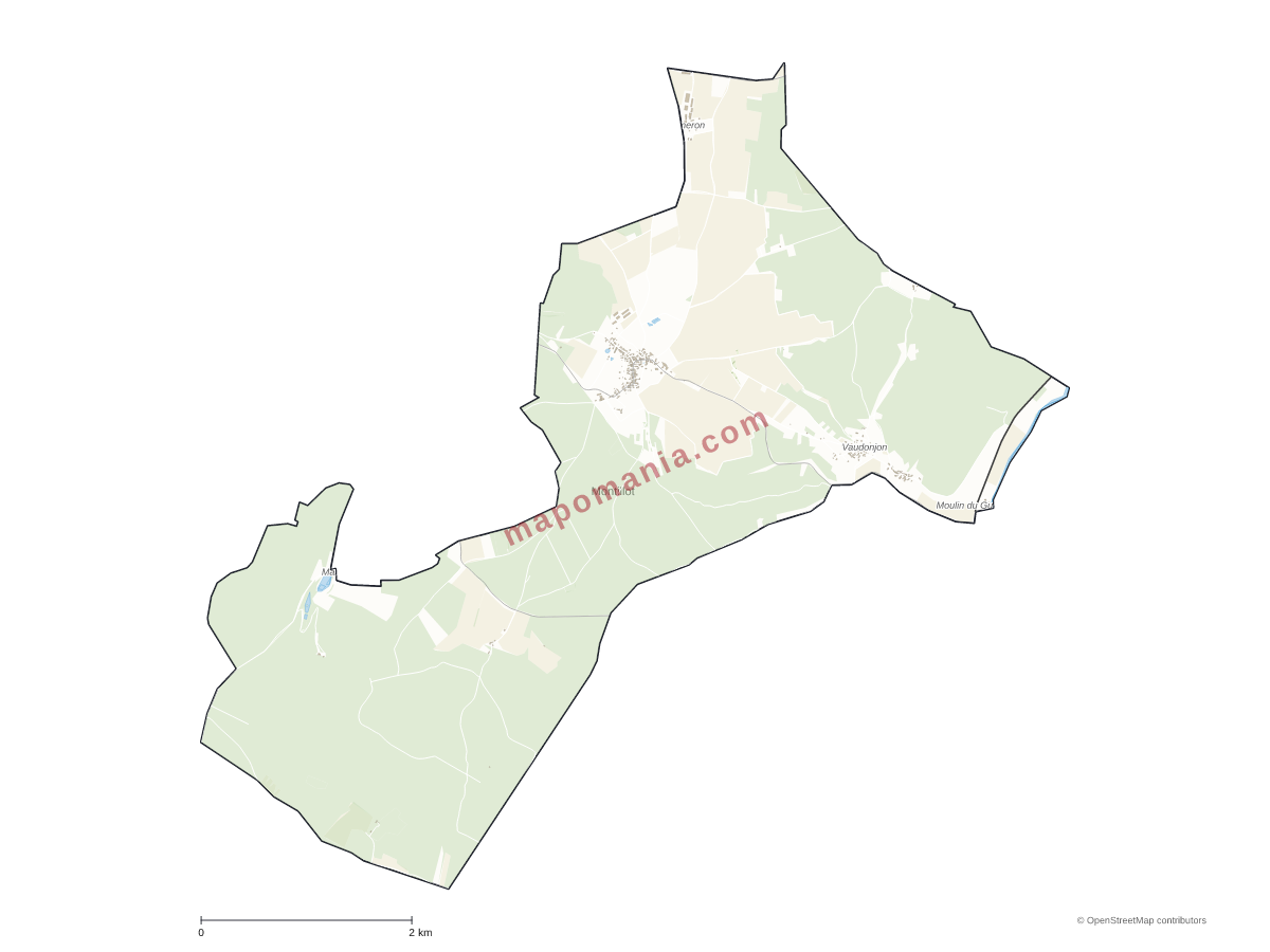 Carte de Montillot à personnaliser