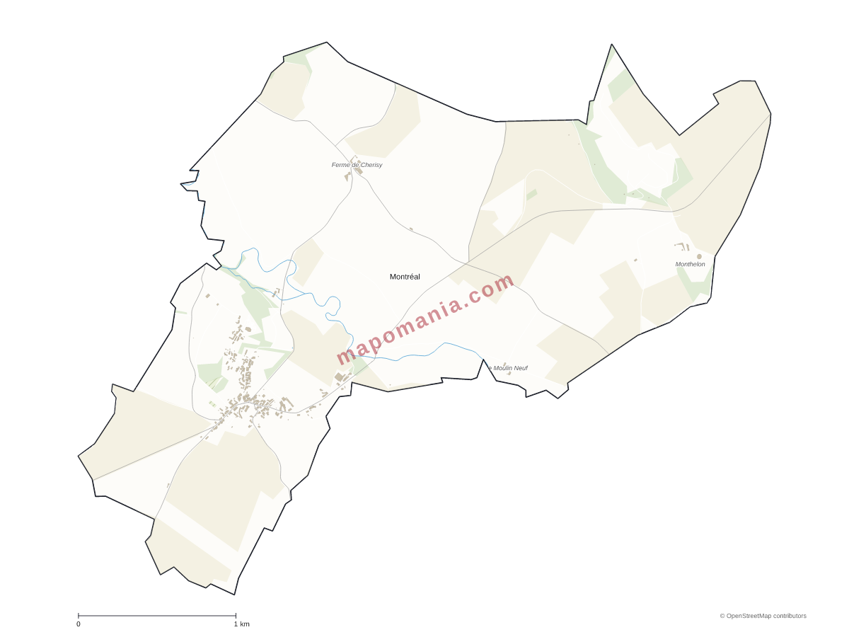 Carte de Montréal à personnaliser
