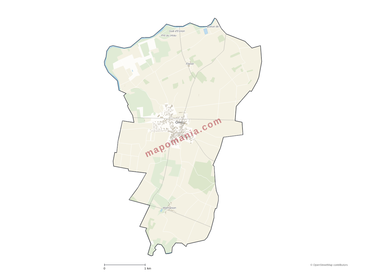 Carte de Ormoy à personnaliser