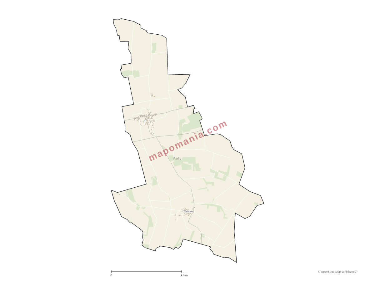 Carte de Pailly à personnaliser