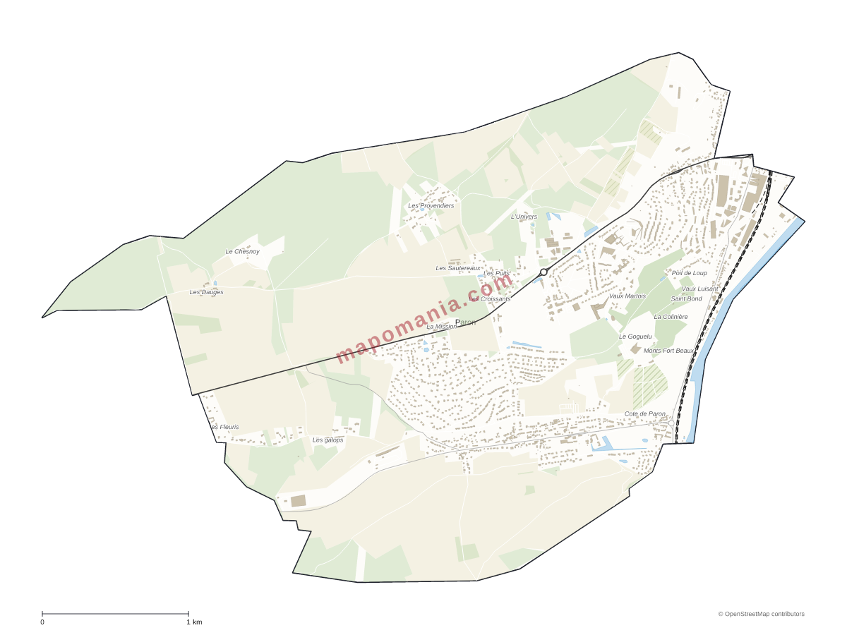 Carte de Paron à personnaliser