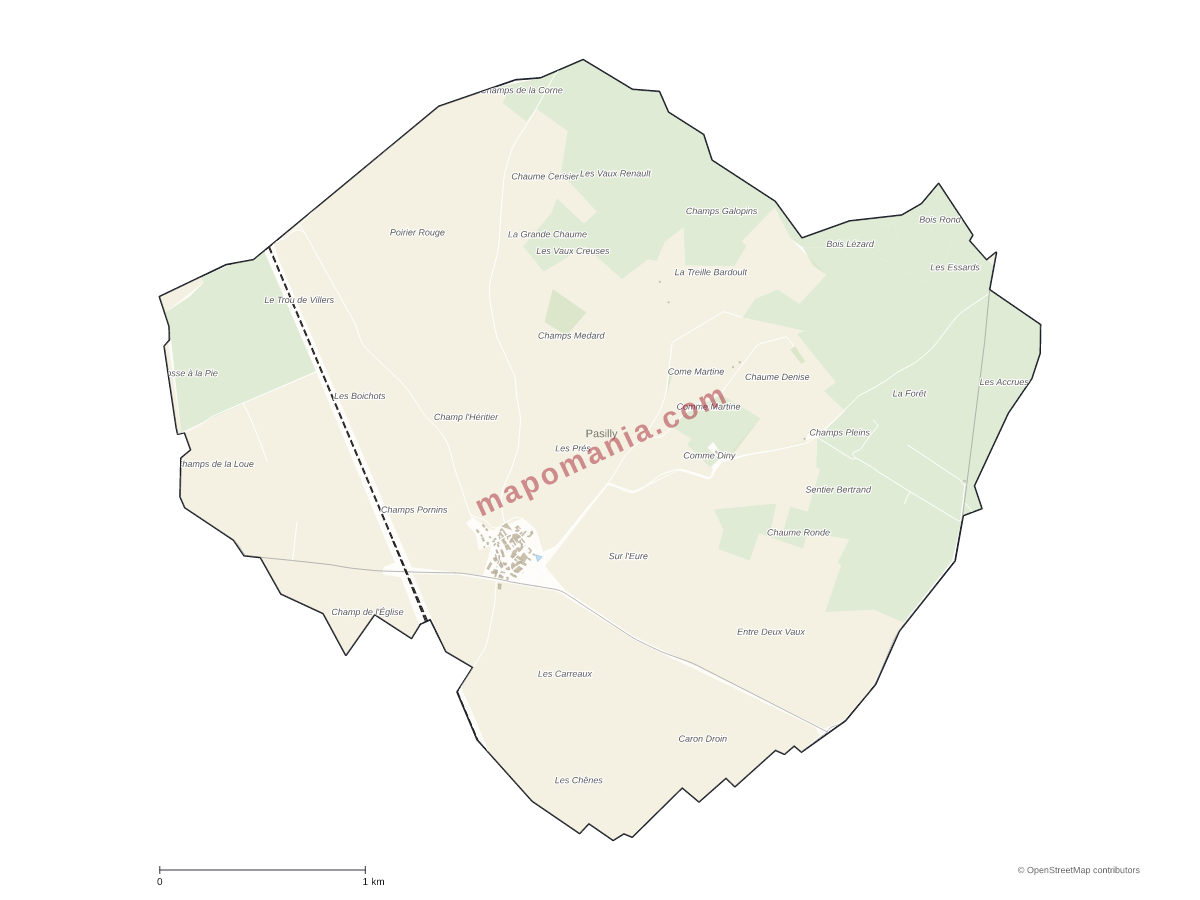 Carte de Pasilly à personnaliser