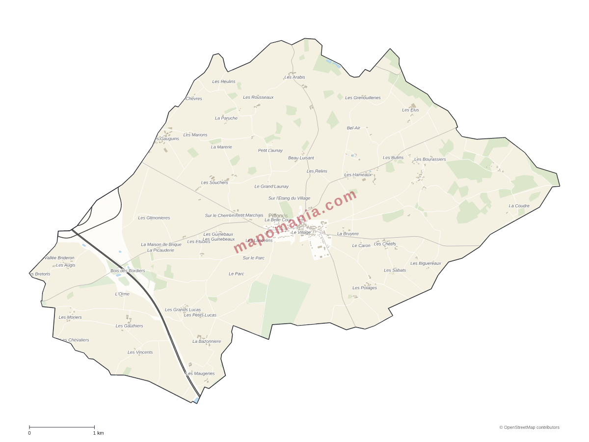 Carte de Piffonds à personnaliser