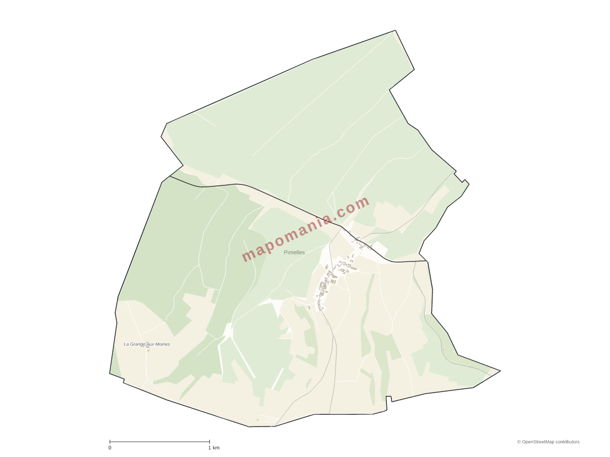 Carte de Pimelles à personnaliser