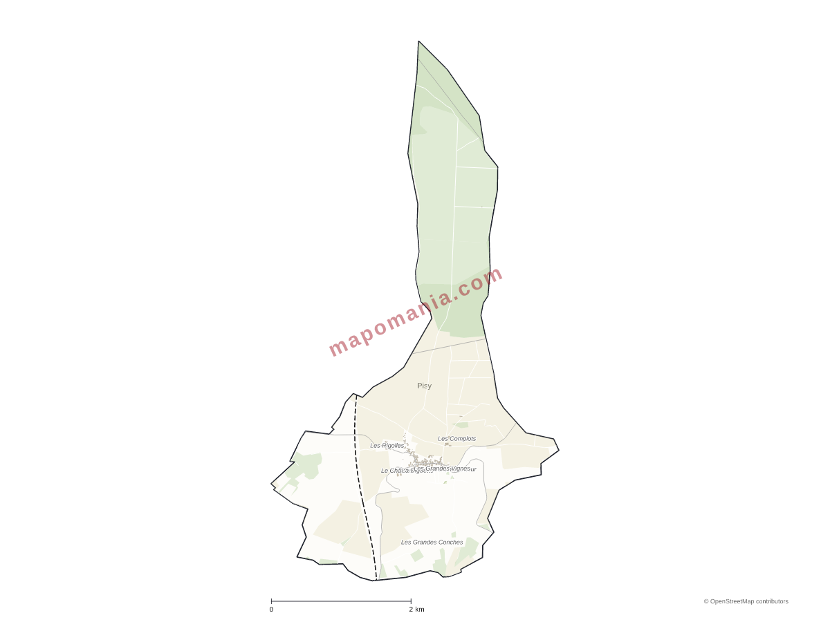 Carte de Pisy à personnaliser