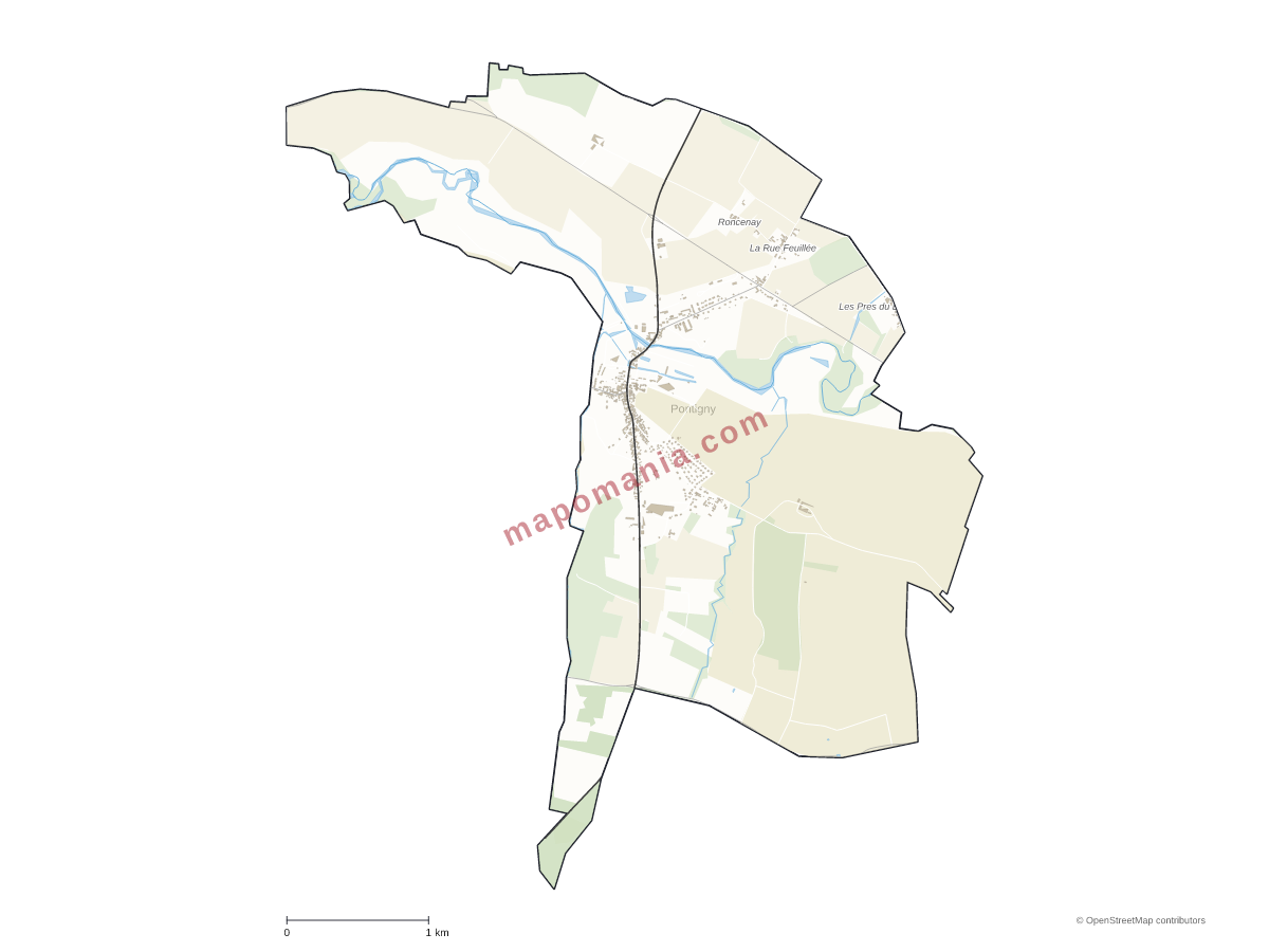 Carte de Pontigny à personnaliser