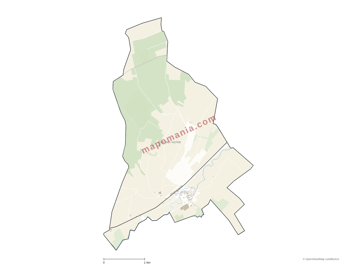Carte de Pont-sur-Vanne à personnaliser
