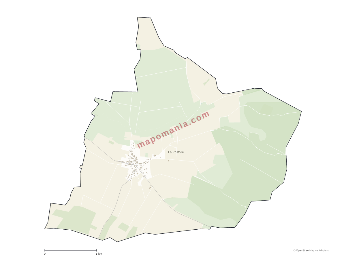 Carte de La Postolle à personnaliser
