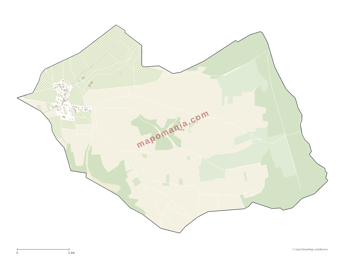 Carte de Préhy à personnaliser