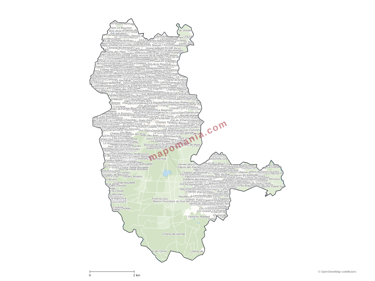 Carte de Quarré-les-Tombes à personnaliser