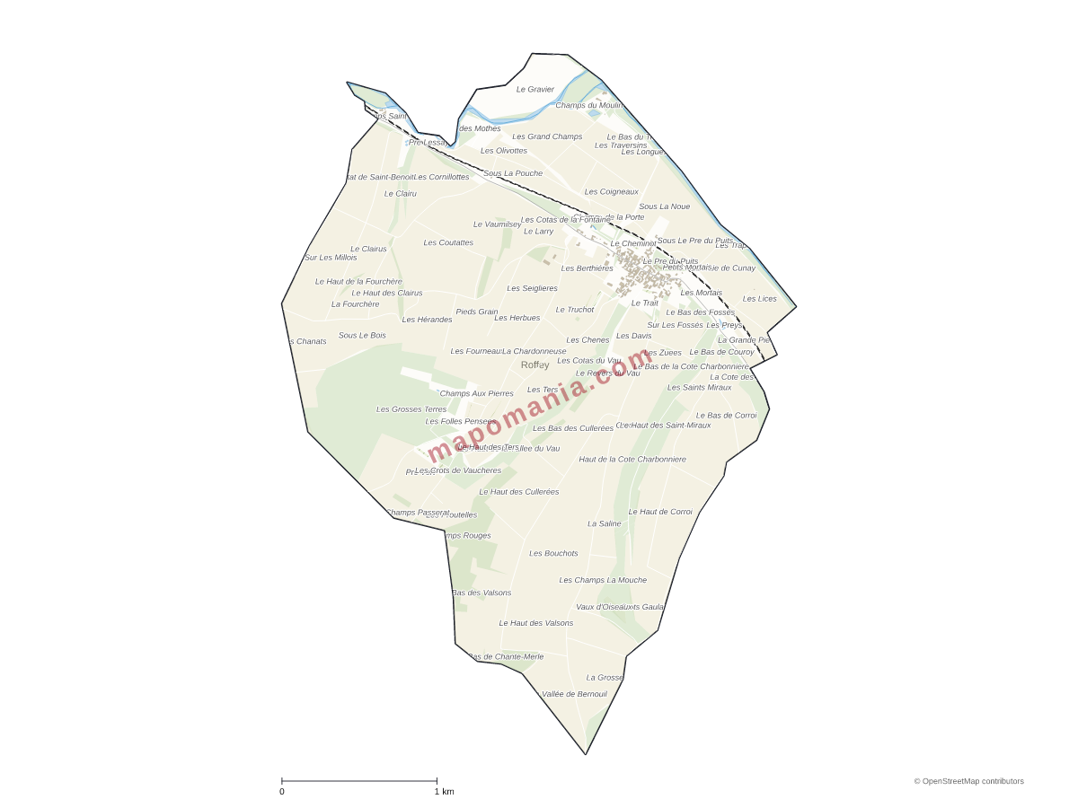Carte de Roffey à personnaliser