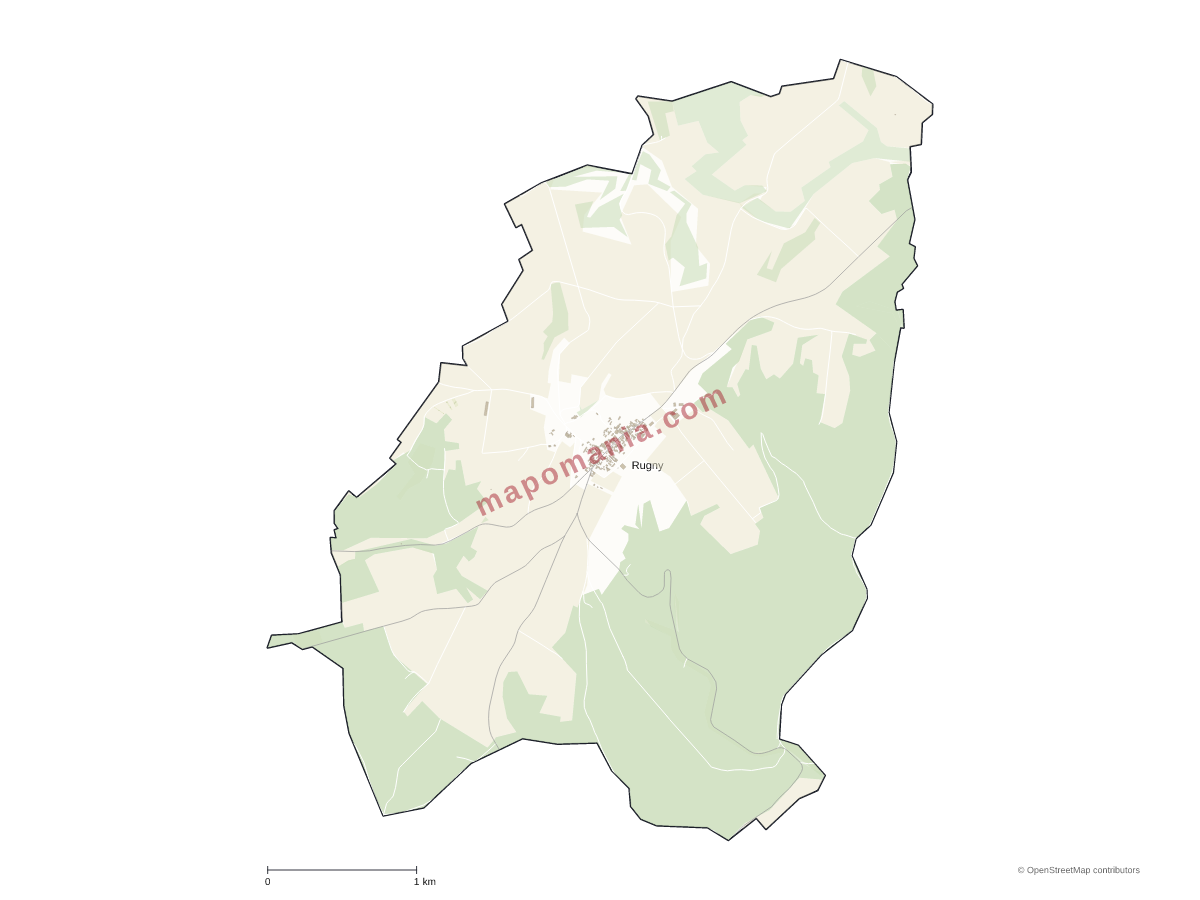 Carte de Rugny à personnaliser