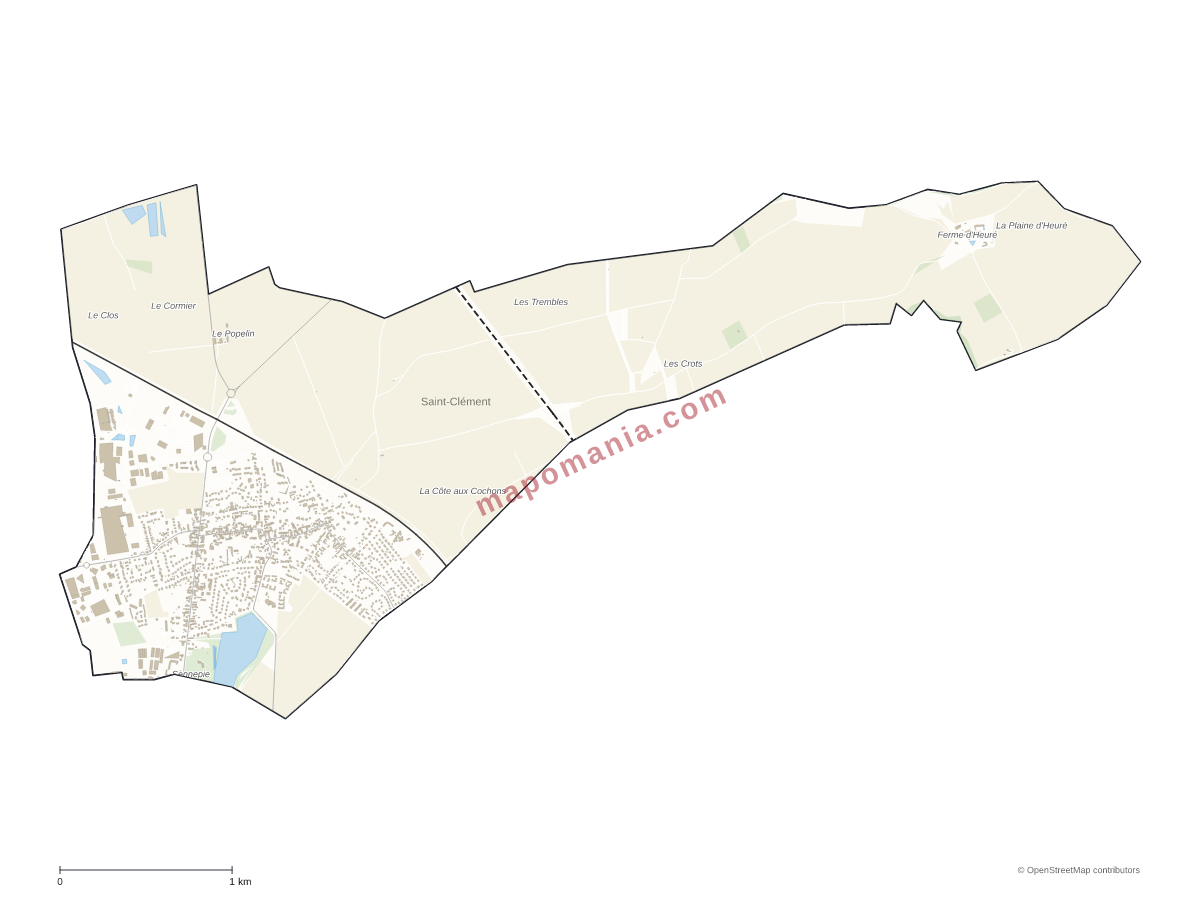 Carte de Saint-Clément à personnaliser